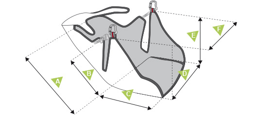 Sellette Supair Walibi 3 - schema mesures